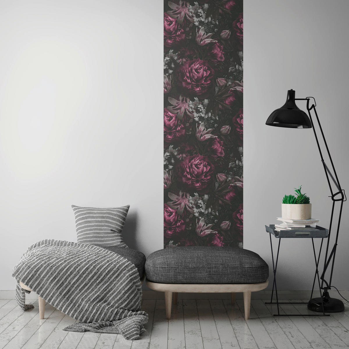 A.S.Création Tapete schwarz lila grau B/H/D: ca. 52x250x7,5 cm Tapete_selbstklebend - lila/schwarz (7,50/250,00cm) - A.S.Creation