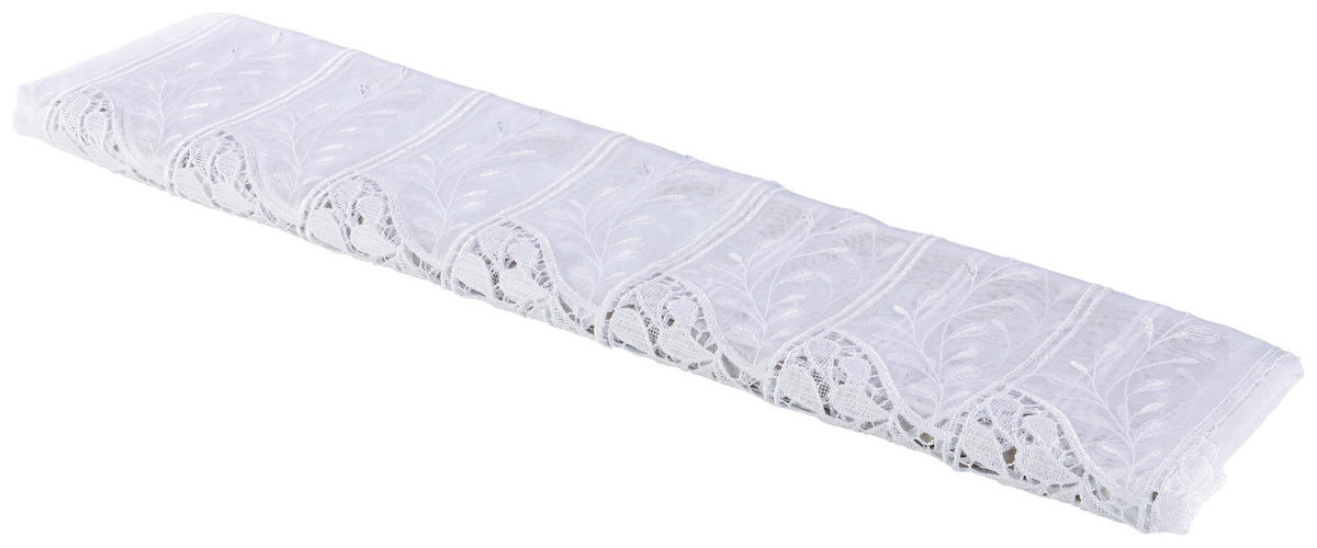 Scheibengardinen-Meterware Logan weiß H: ca. 45 cm Logan - weiß (45,00cm)