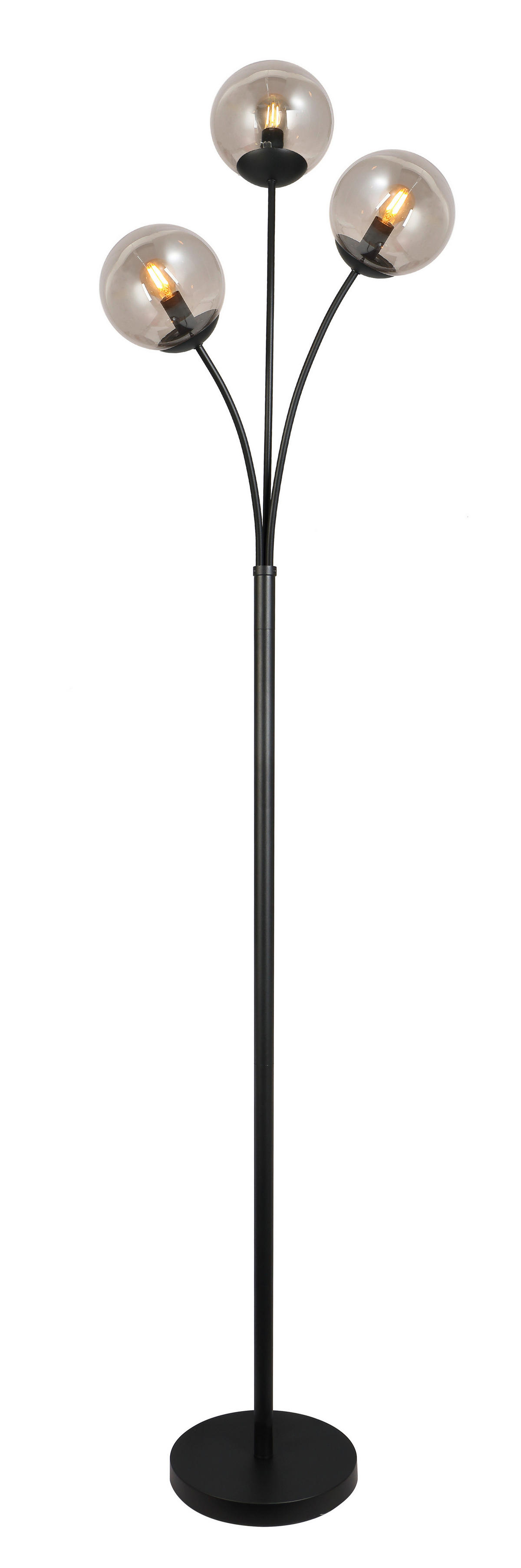 Stehleuchte Space schwarz Glas B/H/T: ca. 37x180x37 cm E14 3 Brennstellen Stehleuchte_Space - schwarz (37,00/180,00/37,00cm)
