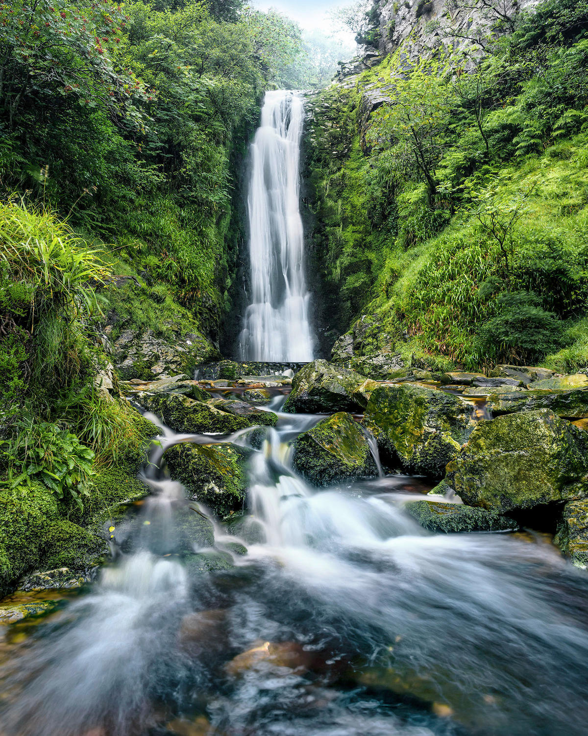Komar Fototapete Glenevin Falls B/L: ca. 200x250 cm Glenevin Falls - (200,00/250,00cm) - Komar