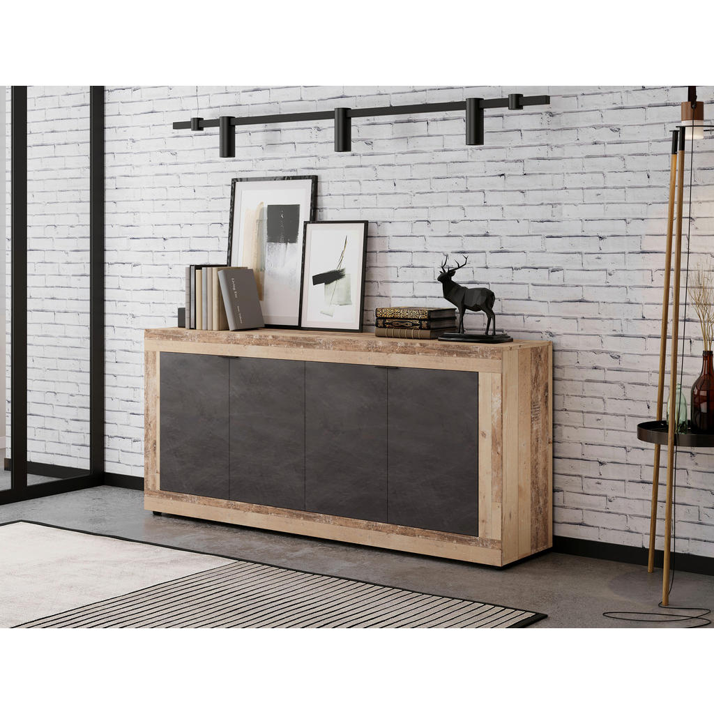 Thumbnail - Kommode LUNEA Eiche Old Wood hell Nachbildung Eiche Matera Nachbildung B/H/T: ca. 180x86x41,7 cm