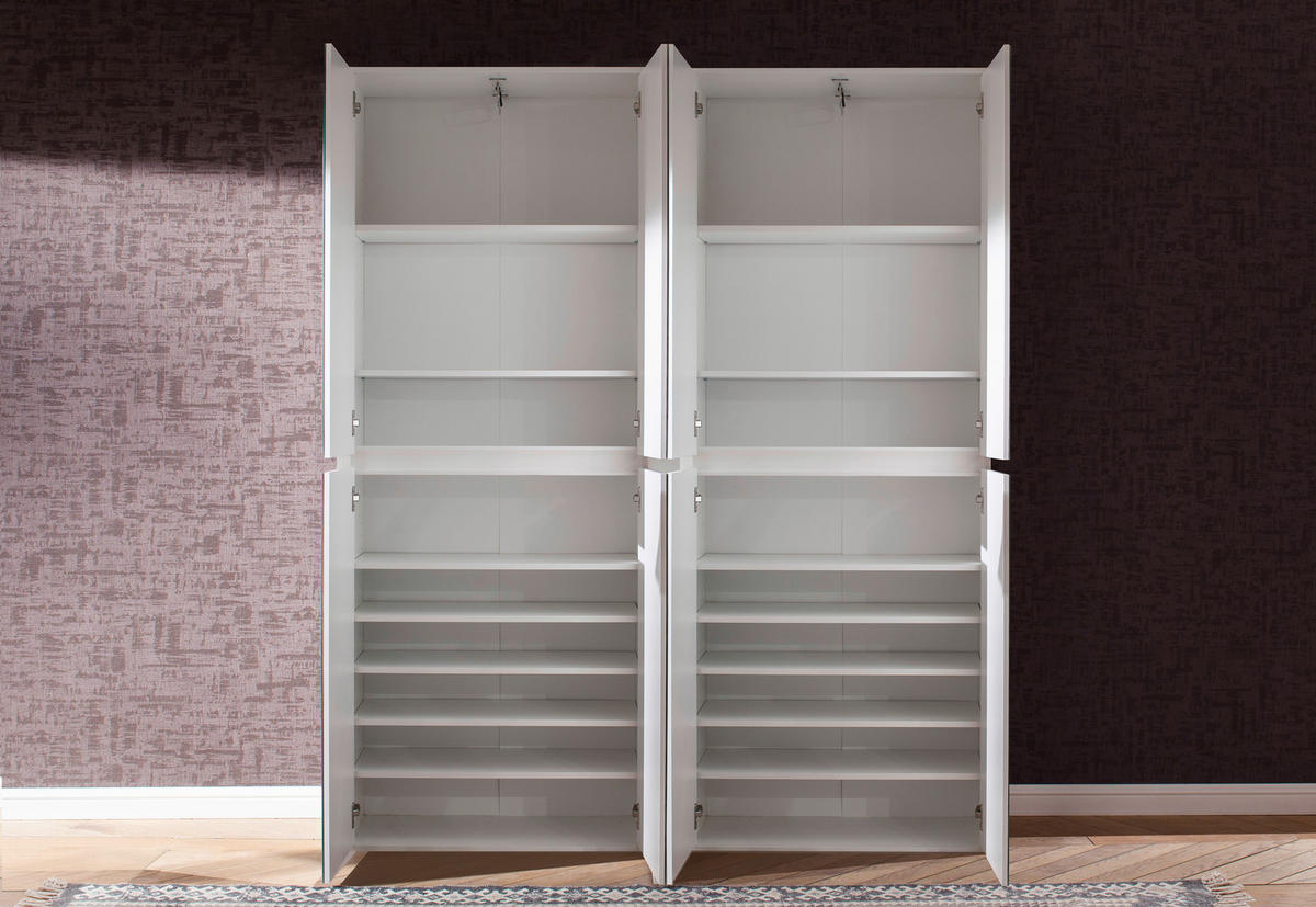 Garderobenschrank Mirror weiß B/H/T: ca. 148x191x34 cm Mirror - weiß (148,00/191,00/34,00cm) - Trendteam