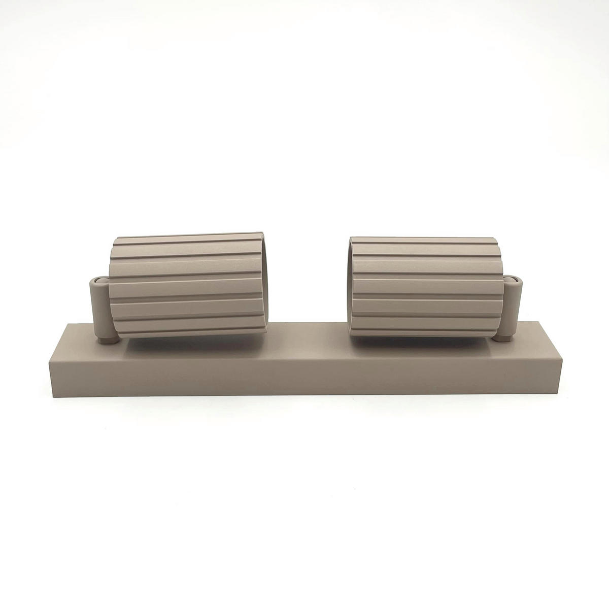 Lamkur Strahler beige Stahl B/H/L: ca. 6,5x16,5x30 cm 2 Brennstellen Prisma - beige (30,00/6,50/16,50cm) - Lamkur