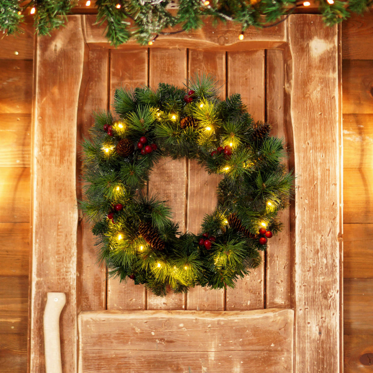 Näve Leuchten LED-Dekoartikel Noel grün Metall B/H/T: ca. 35x8x35 cm Noel - grün (35,00/8,00/35,00cm) - Näve Leuchten