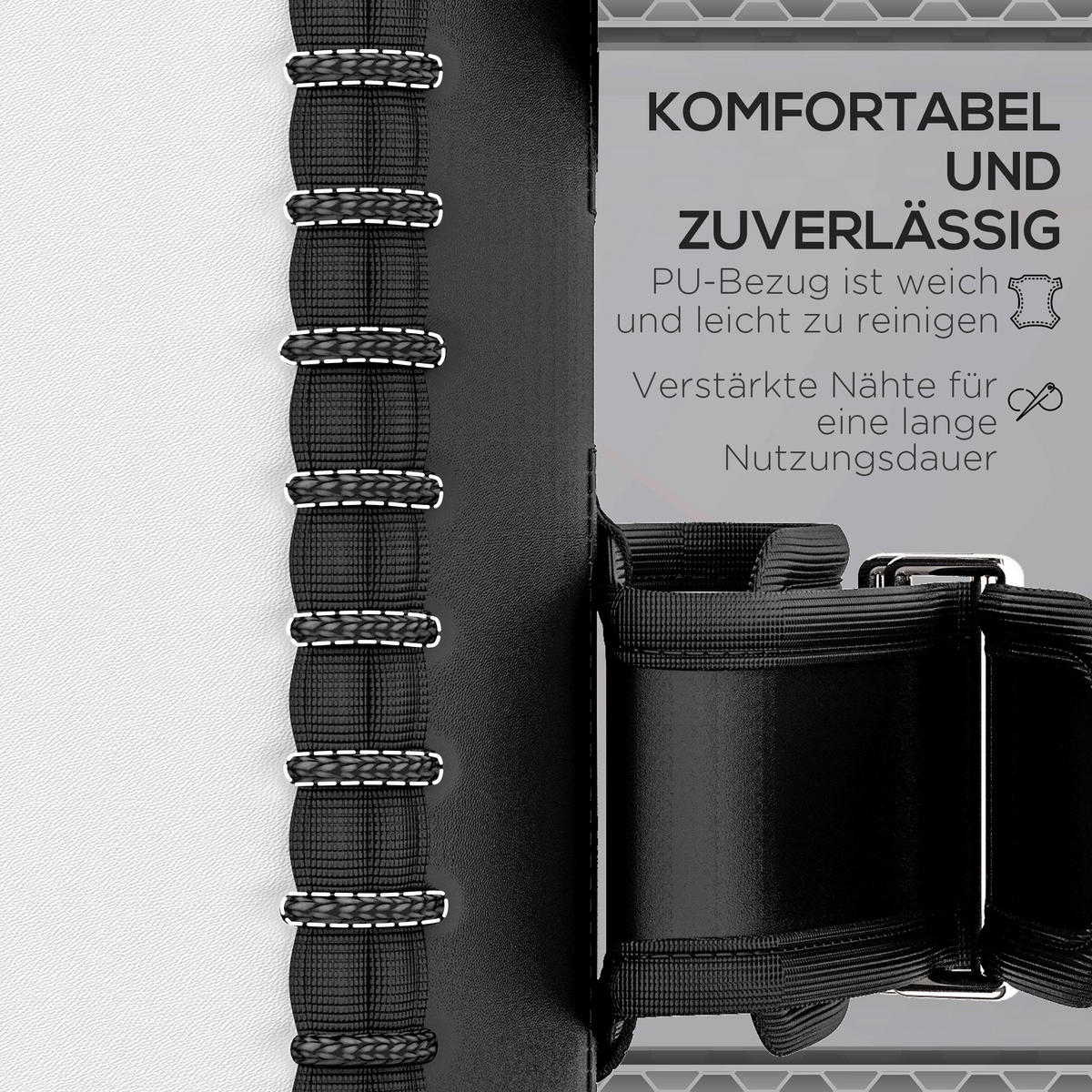 SPORTNOW Fitness-Zubehör schwarz Kunstleder B/H/L: ca. 20x38x18 cm Schlagpolster - schwarz (18,00/20,00/38,00cm) - SPORTNOW
