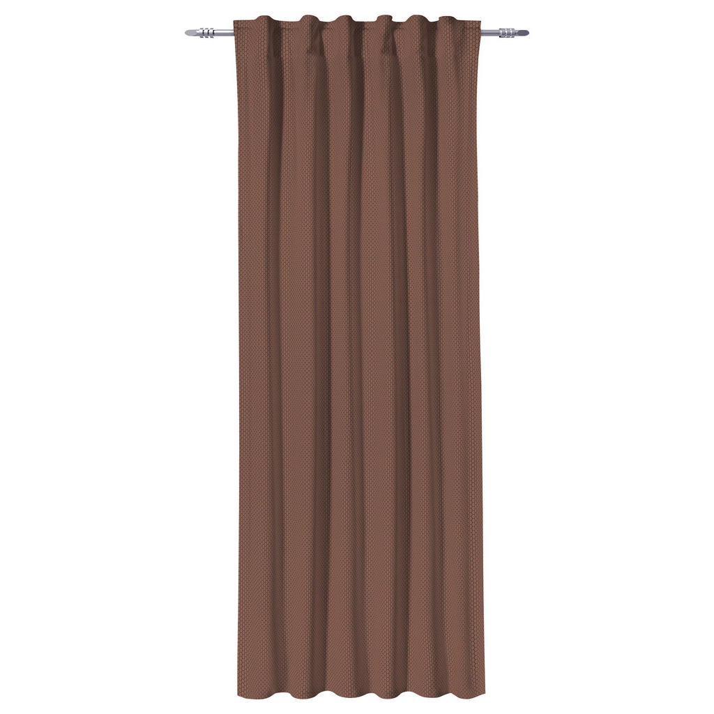 Thumbnail - Kombivorhang Wabe Mocha Mousse B/L: ca. 135x245 cm