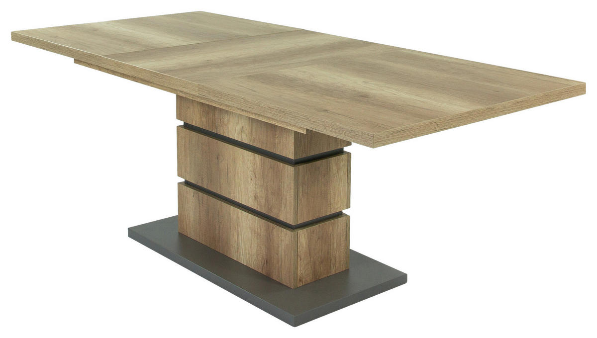 Tisch BEA Eiche Artisan Nachbildung anthrazit B/H/T: ca. 140x75x86 cm BEA - Eiche/anthrazit (140,00/75,00/86,00cm) - byLIVING