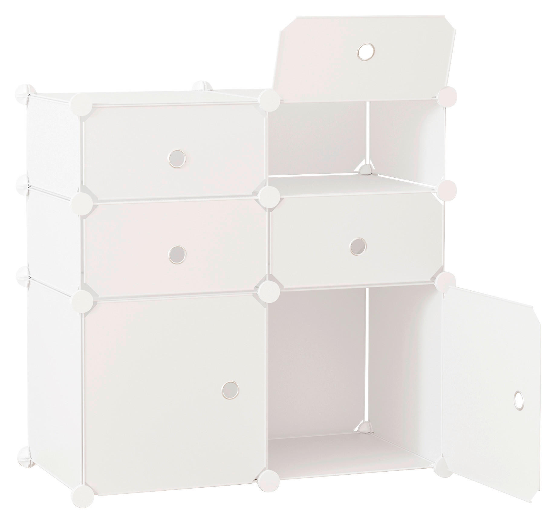 HOMCOM Schuhregal weiß Metall B/H/L: ca. 37x75x73 cm Schuhschrank - weiß (73,00/37,00/75,00cm) - HOMCOM