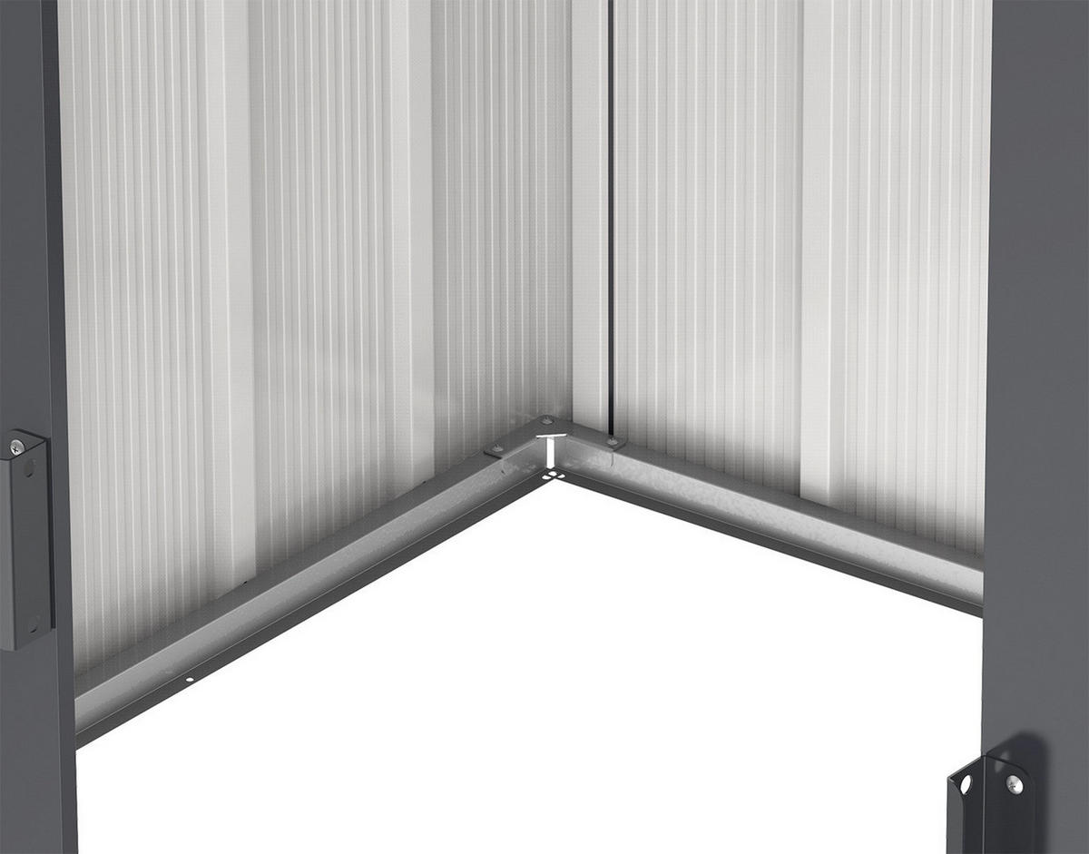 VCM Gerätehaus anthrazit B/H/L: ca. 202x181x113 cm Gerätehaus mit Schiebetür - anthrazit (113,00/202,00/181,00cm) - VCM