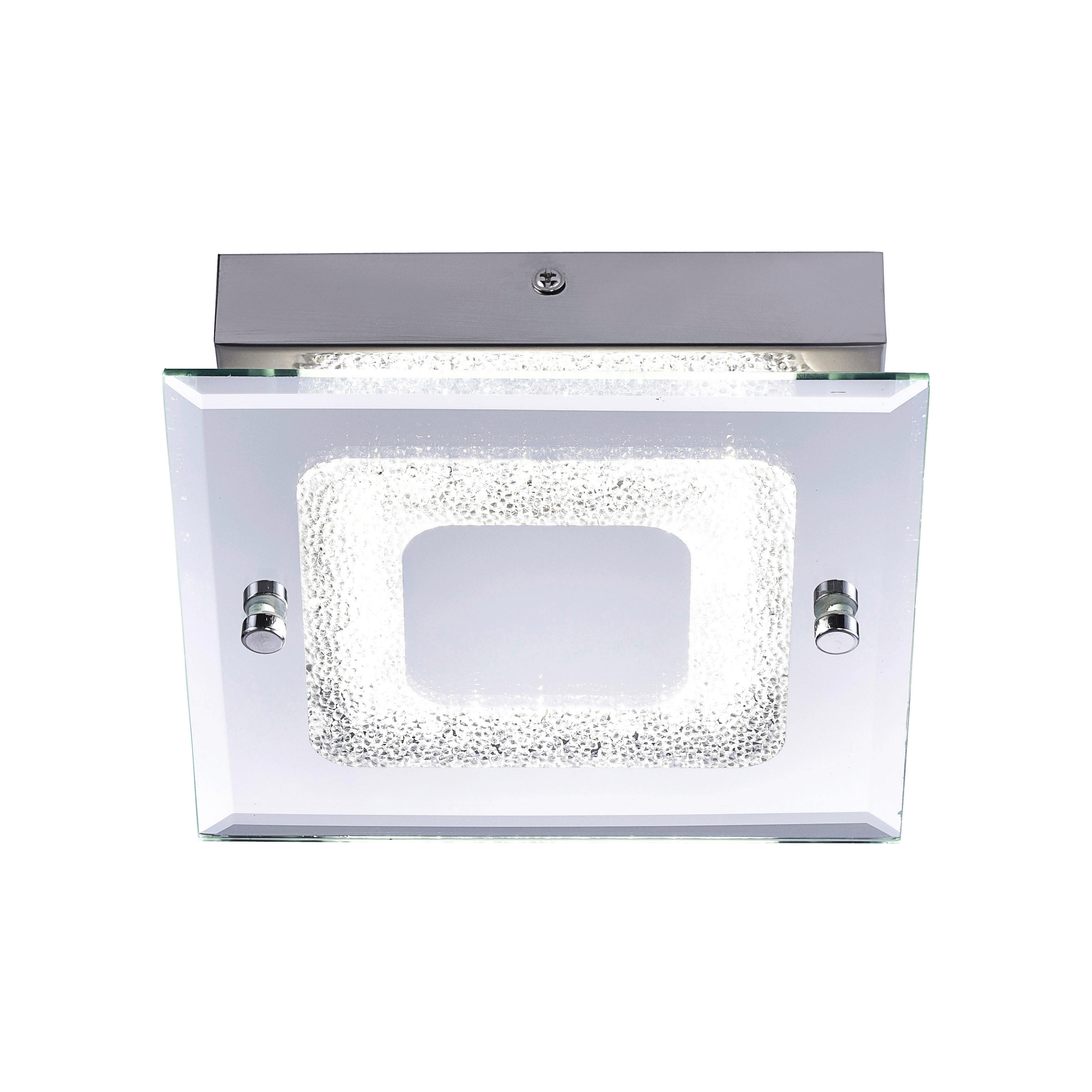 Just Light LED-Deckenleuchte LISA 11570-17 Chrom klar Metall Glas B/H/T: ca. 18x5,8x18 cm 1 Brennstellen LISA - klar/Chrom (18,00/5,80/18,00cm) - Just Light