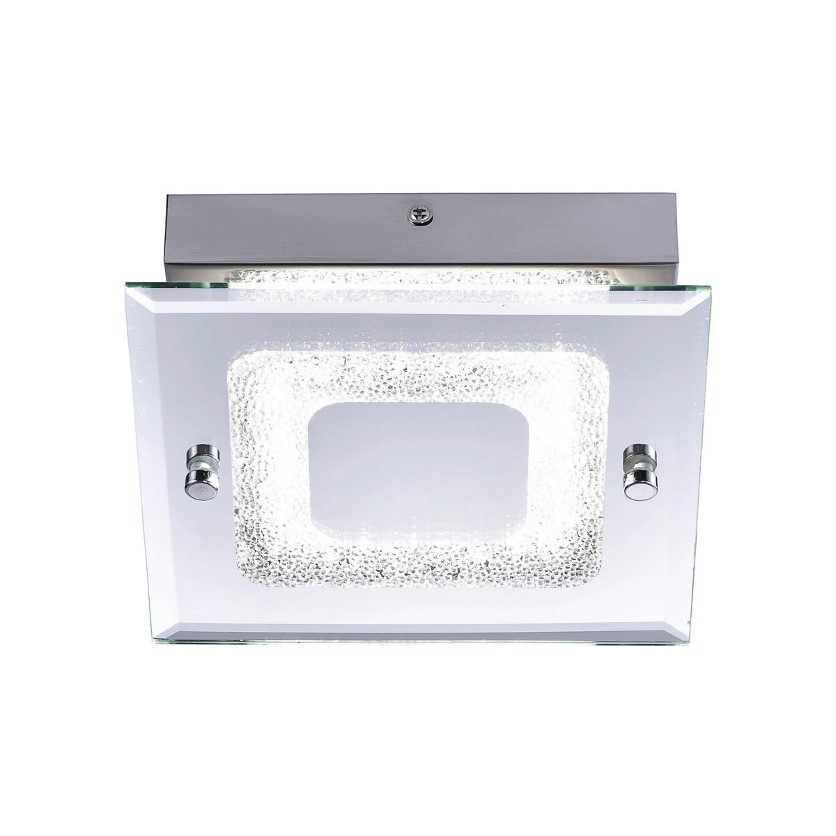 Just Light LED-Deckenleuchte LISA 11570-17 Chrom klar Metall Glas B/H/T: ca. 18x5,8x18 cm 1 Brennstellen LISA - klar/Chrom (18,00/5,80/18,00cm) - Just Light