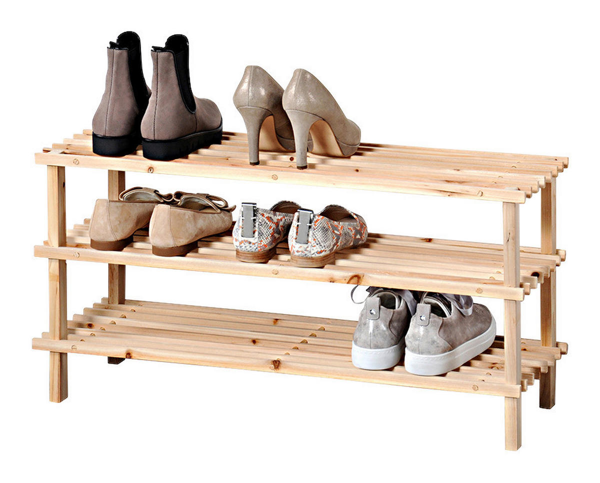 Schuhregal natur Holz B/H/L: ca. 31x45x74,5 cm Schuhregal - natur (74,50/31,00/45,00cm)