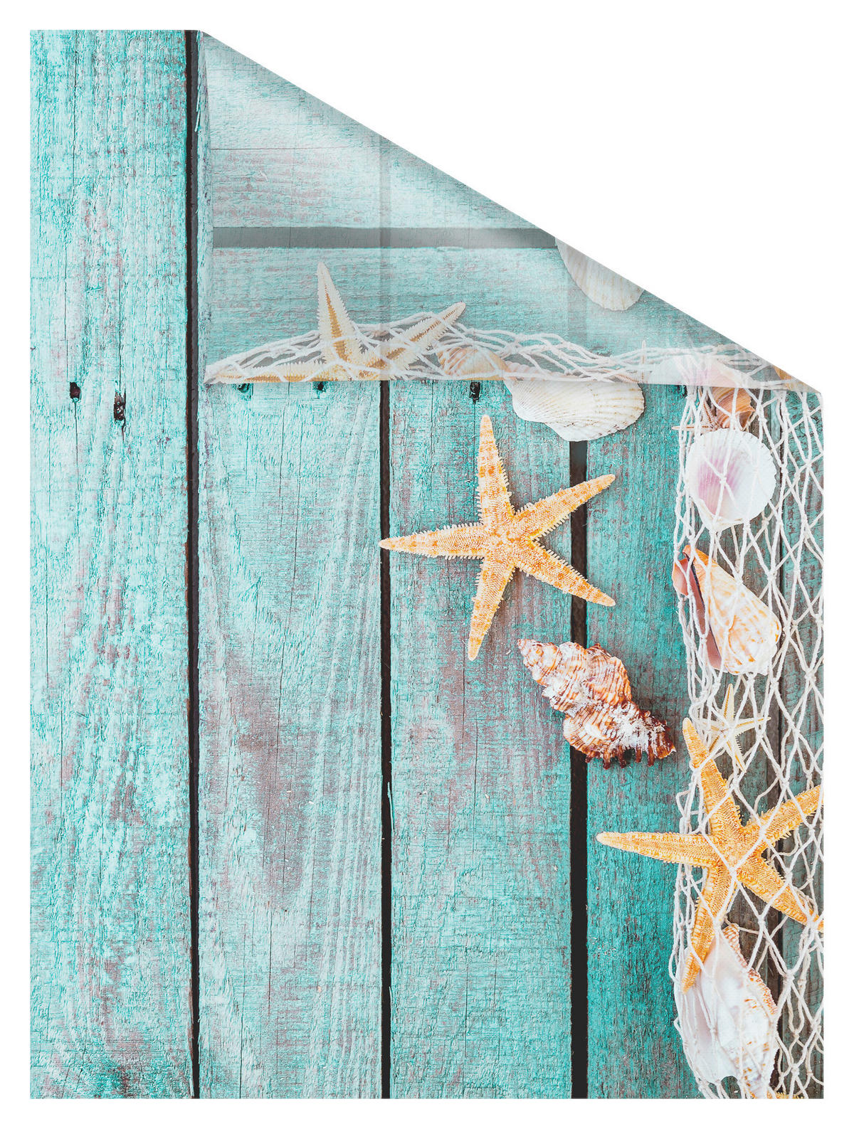 LICHTBLICK Fensterfolie Beach Meer Beach petrol B/L: ca. 50x50 cm Beach - petrol (50,00/50,00cm) - LICHTBLICK