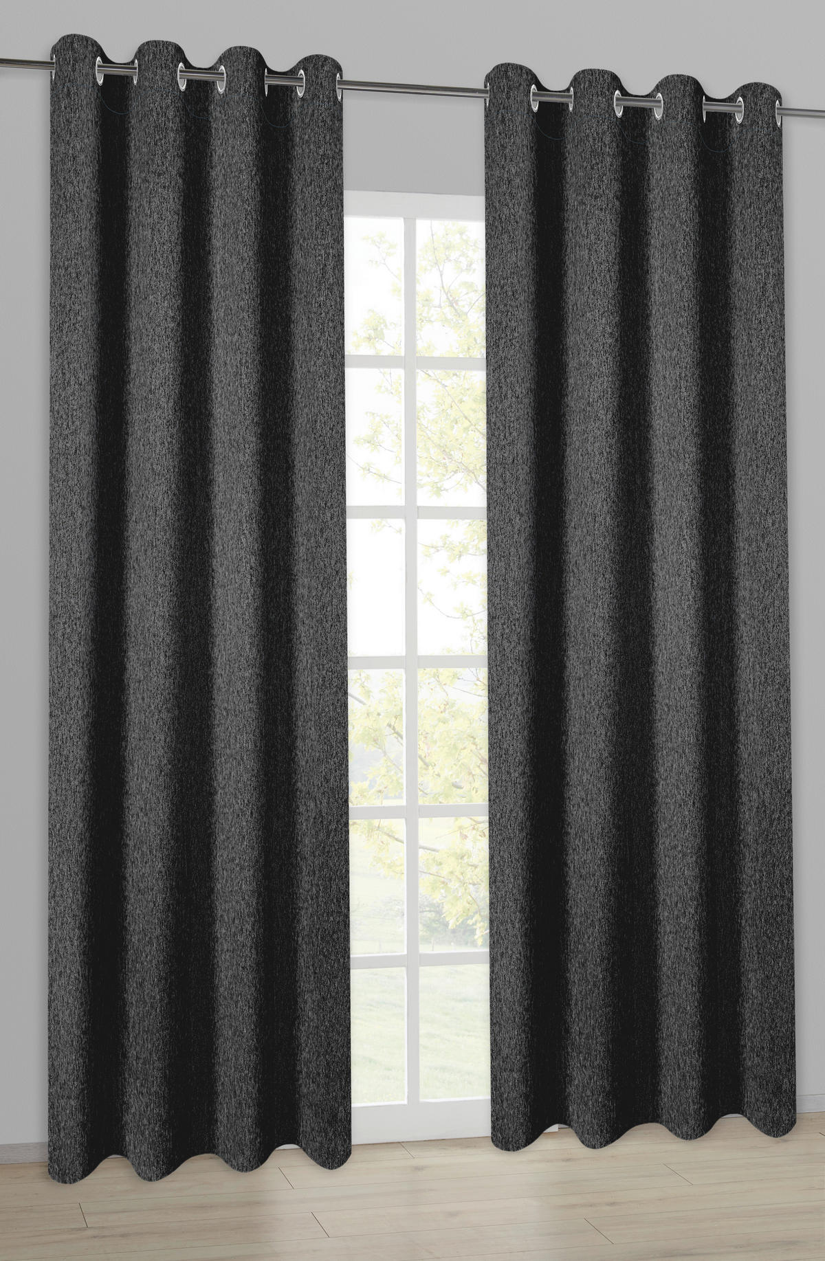Verdunklungsvorhang Linda anthrazit B/L: ca. 135x245 cm Linda - anthrazit (135,00/245,00cm)