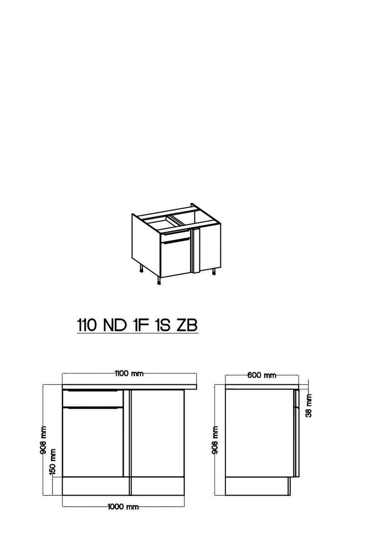 Respekta Winkelküche Marleen grau matt B/H/T: ca. 310x211x170 cm Marleen - Eiche/Alu (310,00/211,00/170,00cm) - Respekta