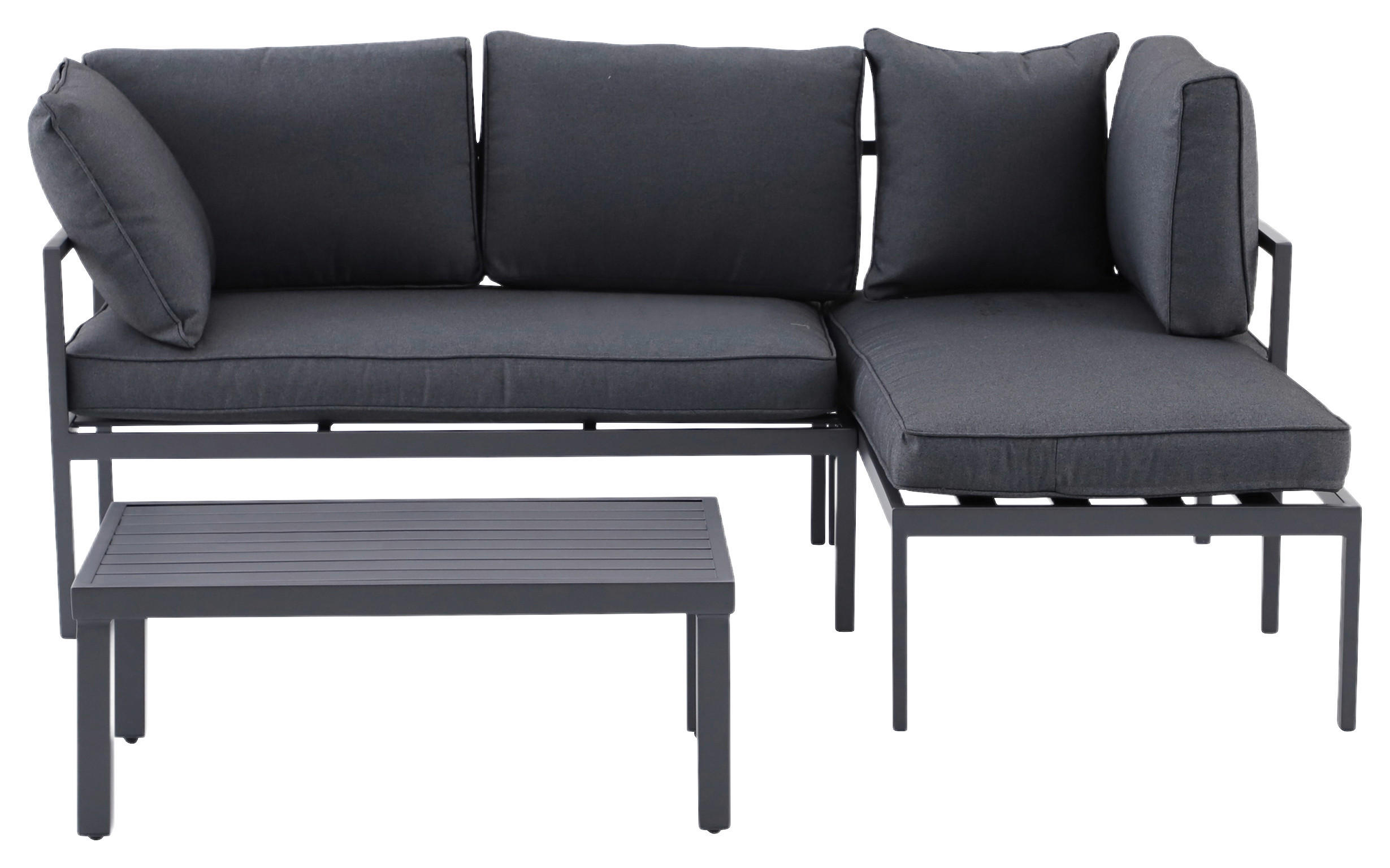 POCOline Loungeset Nizza dunkelgrau Stahlrohr Nizza - dunkelgrau - POCOline