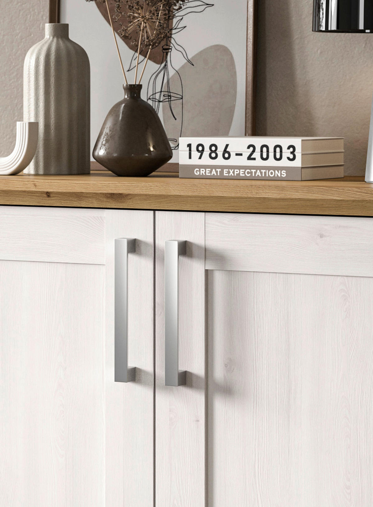 Kommode Verona Sibiu Lärche Nachbildung Eiche Artisan Nachbildung B/H/T: ca. 133x88x37 cm Verona - Eiche (133,00/88,00/37,00cm) - xonox.home