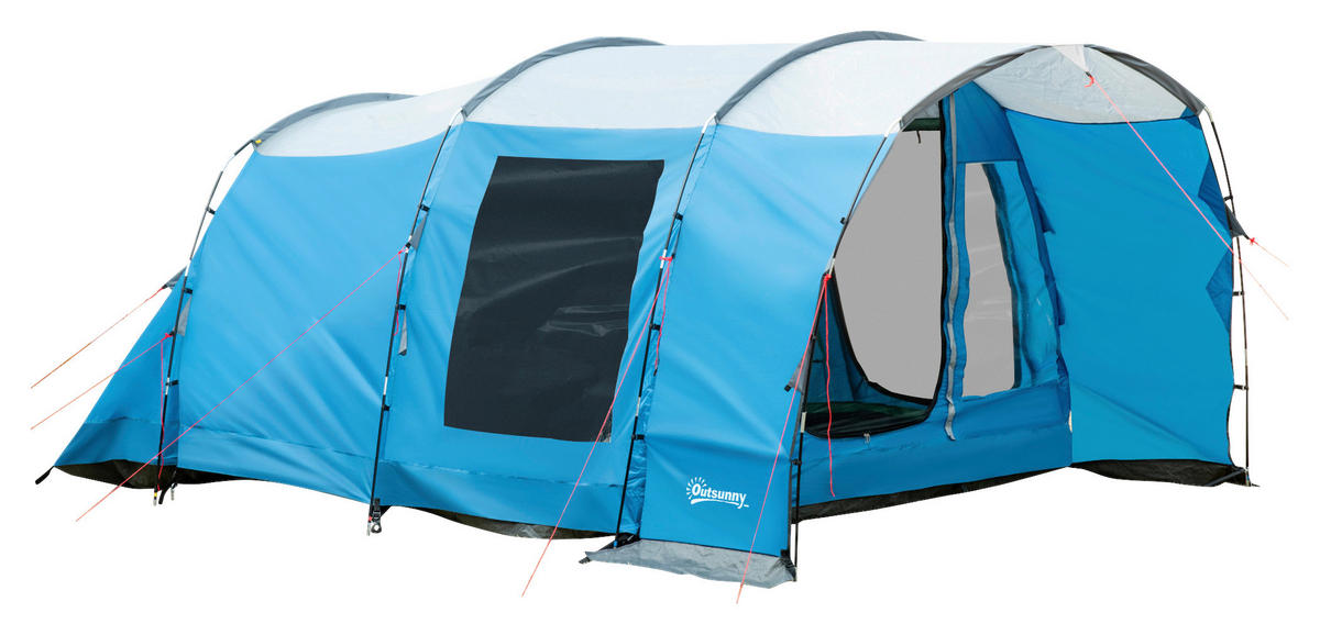 Outsunny Campingartikel B/H/L: ca. 275x445x195 cm Campingzelt - blau (195,00/275,00/445,00cm) - Outsunny