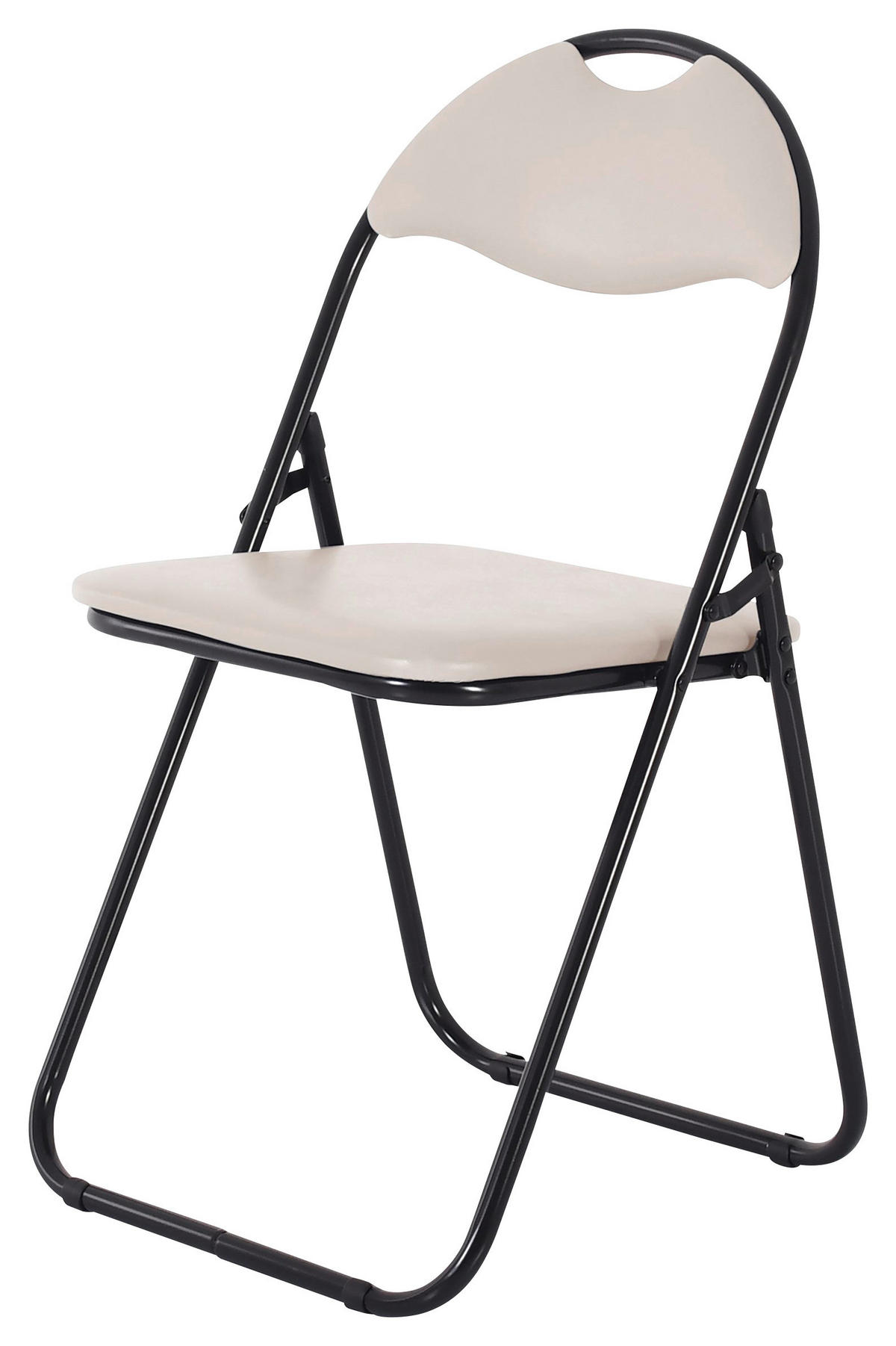 Klappstuhl Ben Cappuccino Kunstleder B/H/T: ca. 45x81x38 cm Ben - schwarz/Cappuccino (45,00/81,00/38,00cm)