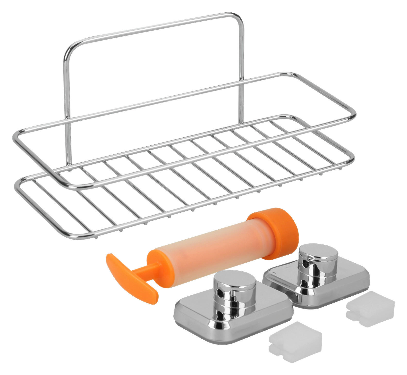 Ablagekorb Chrom Metall Ablagekorb_Vacuum-Fix - Chrom - Metaltex