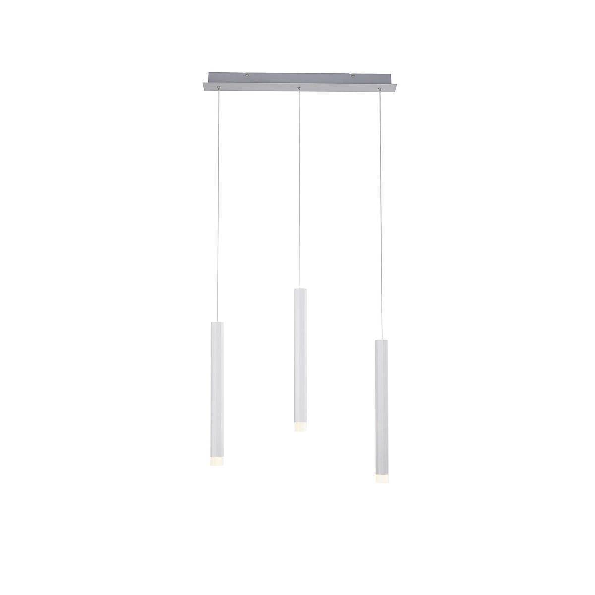 Just Light LED-Pendelleuchte BRUNO 15203-95 Alu Eisen Aluminium B/H/T: ca. 55x120x8 cm 3.0 Brennstellen BRUNO - Alu (55,00/120,00/8,00cm) - Just Light