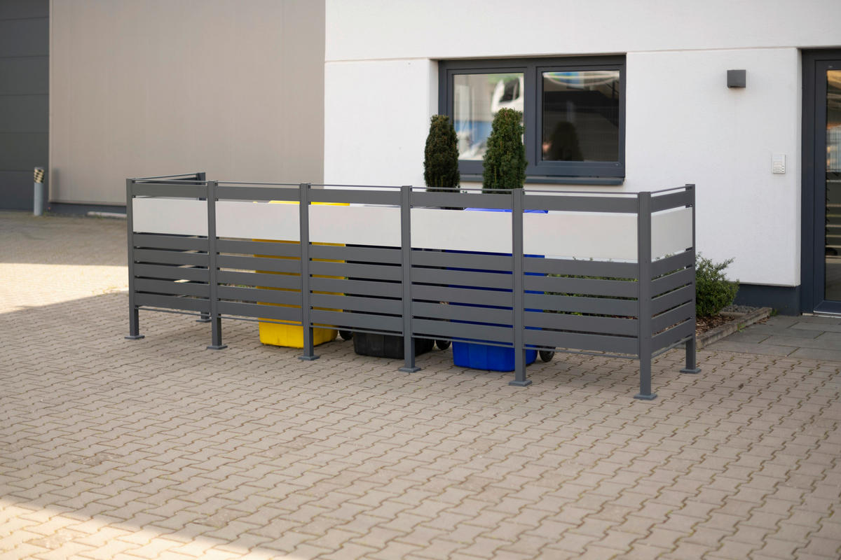 Westmann MülltonnenverkleidungBox Planum Box Planum - anthrazit/silber (90,00/410,00/120,00cm) - Westmann