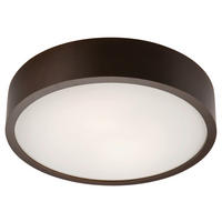 Lamkur Deckenleuchte dunkelbraun Glas Holz B/H/L: ca. 38,5x12x38,5 cm 2 Brennstellen Eveline - dunkelbraun (38,50/38,50/12,00cm) - Lamkur