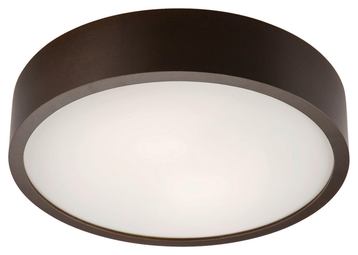 Lamkur Deckenleuchte dunkelbraun Glas Holz B/H/L: ca. 38,5x12x38,5 cm 2 Brennstellen Eveline - dunkelbraun (38,50/38,50/12,00cm) - Lamkur