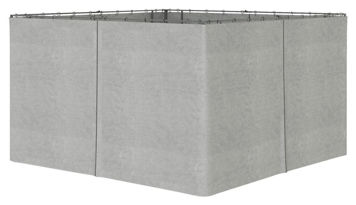 Outsunny Pavillon-Zubehör hellgrau Polypropylen H/L: ca. 352x205 cm Pavillon-Seitenwände - hellgrau (205,00cm) - Outsunny