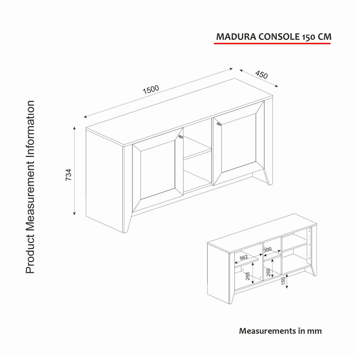 Sideboard Madura Saphir Nachbildung B/H/T: ca. 15x74x45 cm Madura - Saphir (15,00/74,00/45,00cm) - moebel17