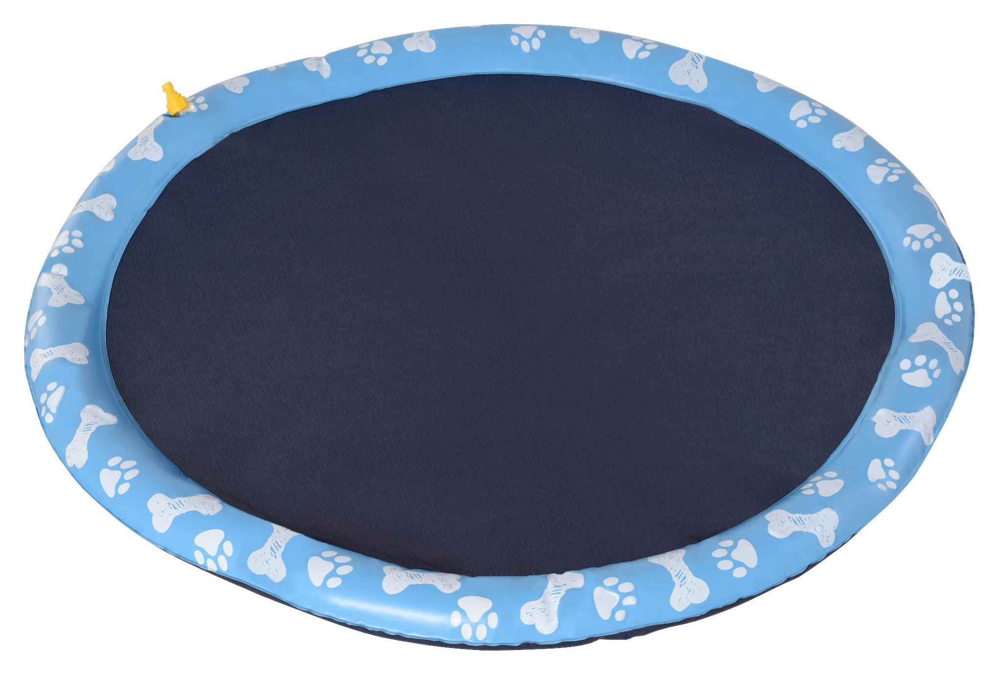 PawHut Hunde-Zubehör blau PVC B/H/L: ca. 170x170x1 cm Hunde-Planschbecken - blau (1,00/170,00/170,00cm) - PawHut