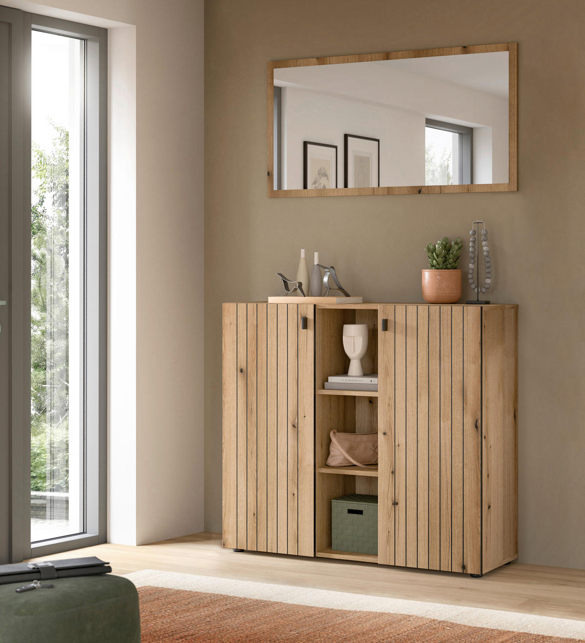 Garderobenset STATION Evoke Oak Nachbildung B/H/T: ca. 106x192x37 cm STATION - (106,00/192,00/37,00cm) - xonox.home