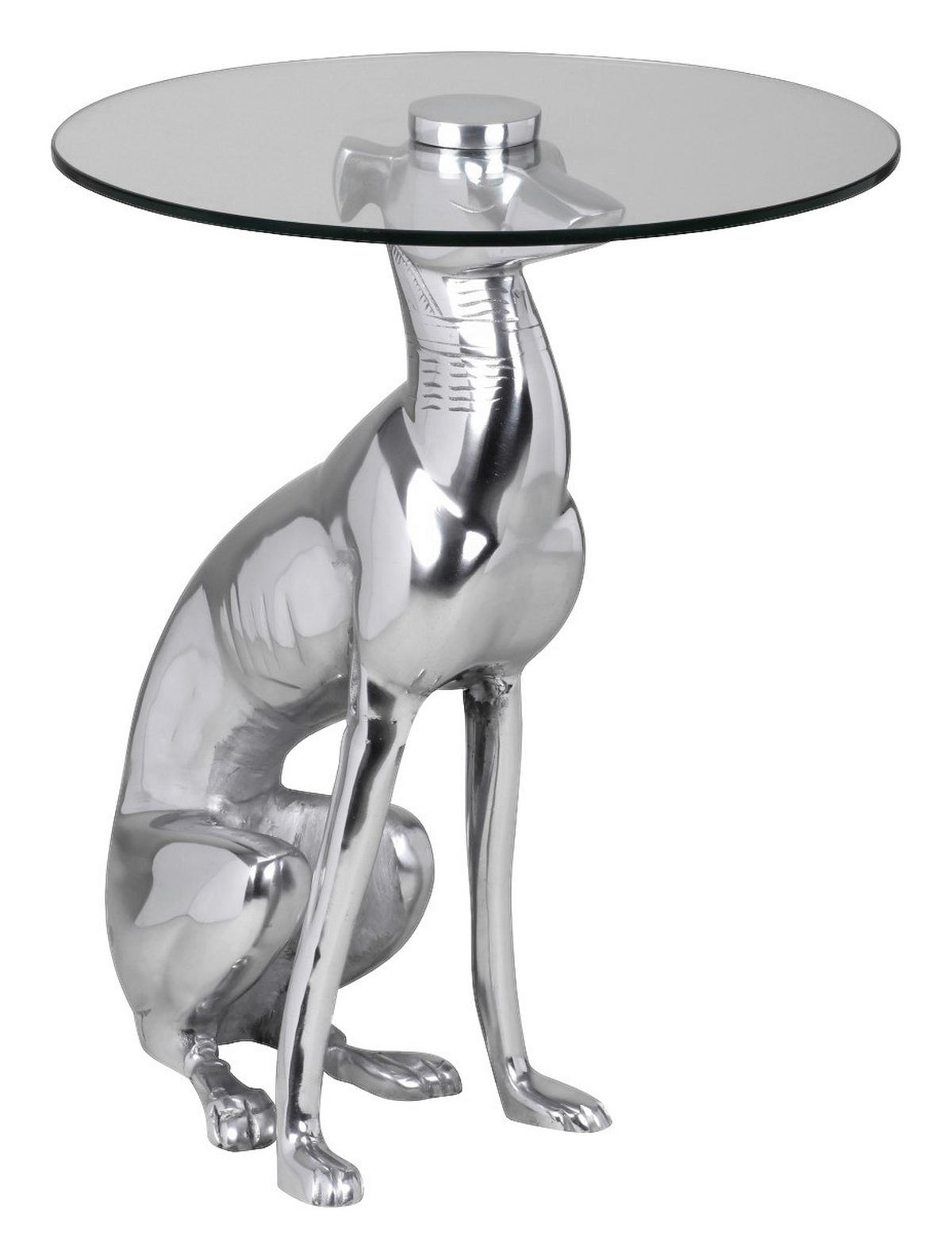 Beistelltisch silber Aluminium B/H/T: ca. 40x50x40 cm Beistelltisch DOG - silber (40,00/50,00/40,00cm) - Wohnling