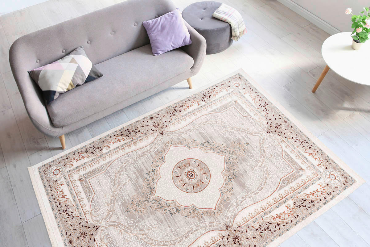 360Living Teppich Akropolis grau B/L: ca. 160x230 cm Akropolis - rosa/grau (160,00/230,00cm) - 360Living