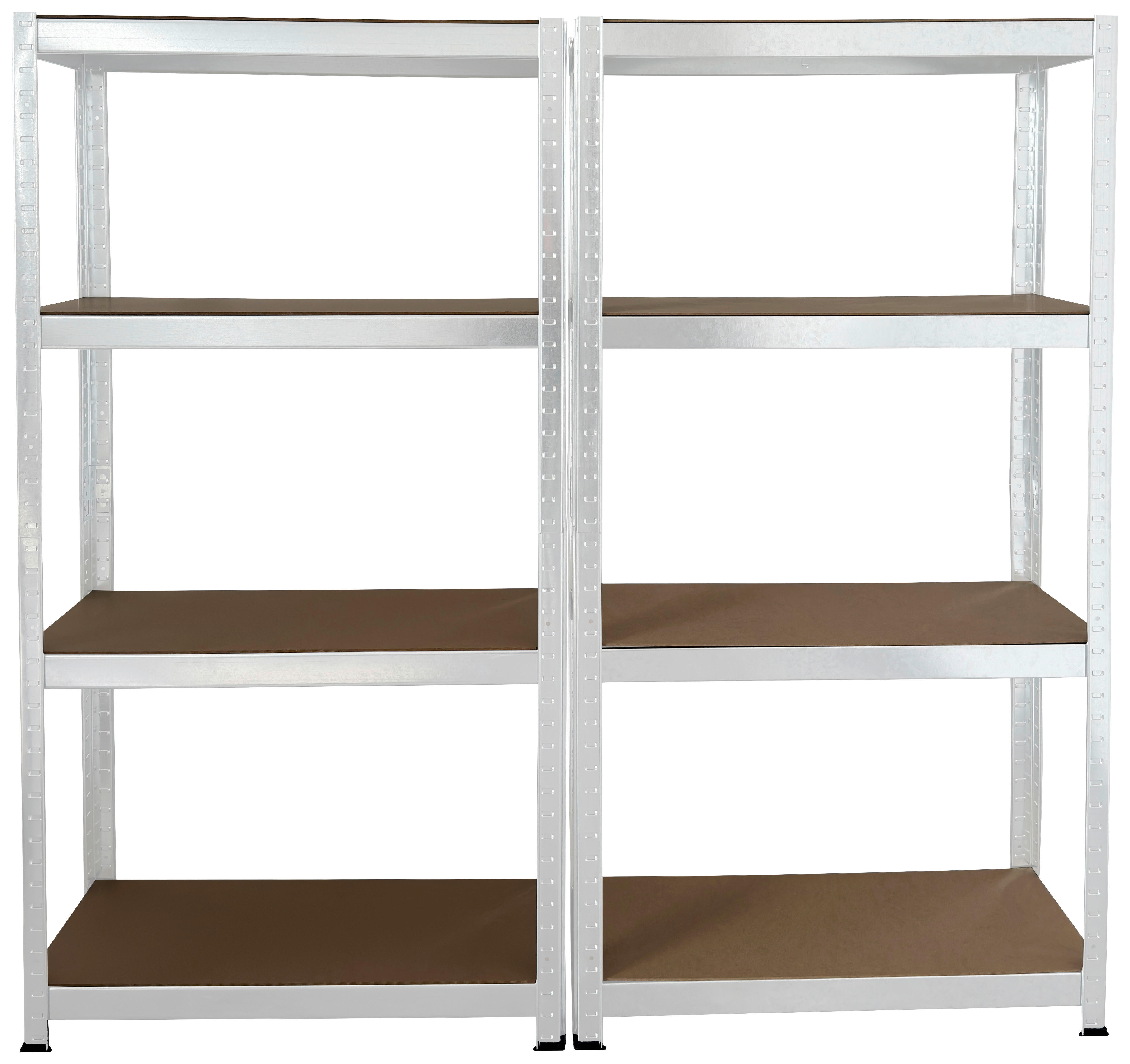 Schwerlaststeckregal 2er-Set weiß B/H/T: ca. 160x160x40 cm Schwerlaststeckregal 160x160x40cm W - weiß (160,00/160,00/40,00cm)