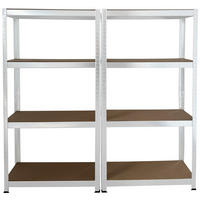 Schwerlaststeckregal 2er-Set weiß B/H/T: ca. 160x160x40 cm Schwerlaststeckregal 160x160x40cm W - weiß (160,00/160,00/40,00cm)