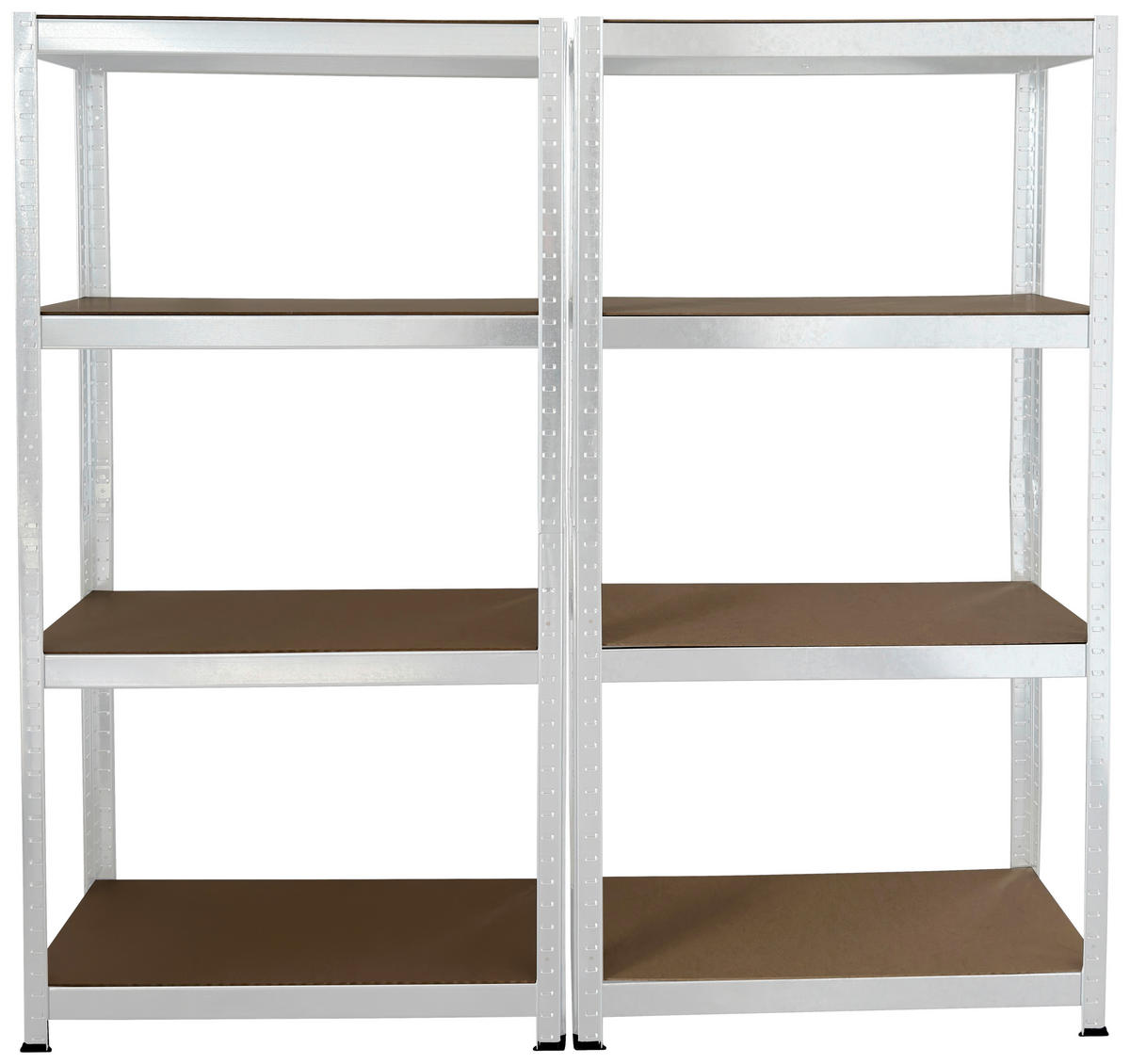 Schwerlaststeckregal 2er-Set weiß B/H/T: ca. 160x160x40 cm Schwerlaststeckregal 160x160x40cm W - weiß (160,00/160,00/40,00cm)