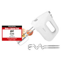 Emerio Handmixer HM-124178 silber weiß Edelstahl Kunststoff B/H/T: ca. 8,3x13,7x18,3 cm Handmixer HM-124178 - weiß/silber (8,30/13,70/18,30cm) - Emerio