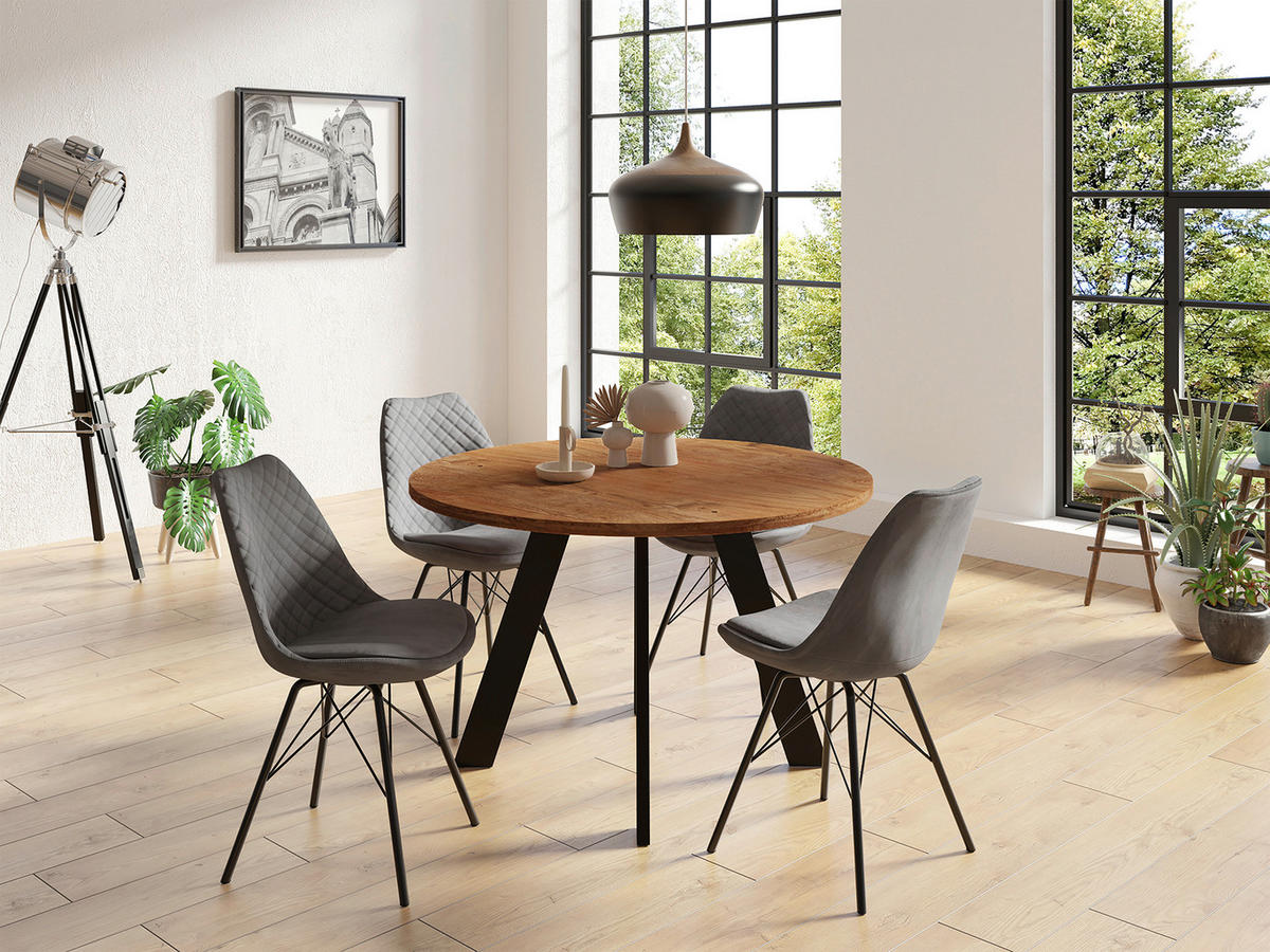 Tisch TARA natur schwarz pulverbeschichtet TARA - natur/schwarz - byLIVING