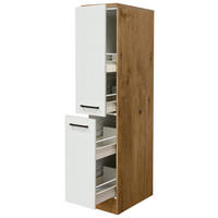 Apothekerschrank Avila Magnolie matt B/H/T: ca. 30x161x60 cm Avila - schwarz/Magnolie (30,00/161,00/60,00cm) - Flex-Well