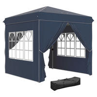 Outsunny Pavillon blau Polyester B/H/L: ca. 248x270x248 cm Pavillon - blau (248,00/248,00/270,00cm) - Outsunny