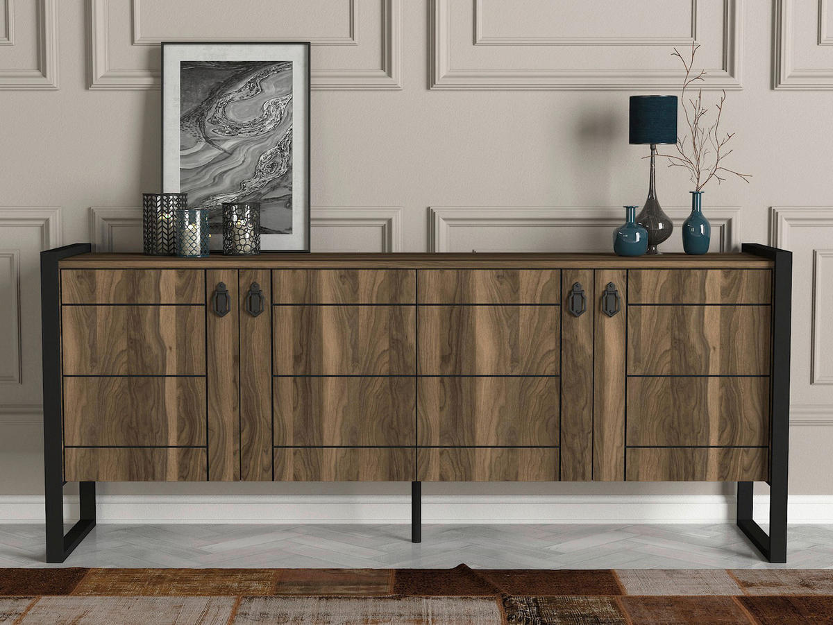 Sideboard Lost walnuss Nachbildung B/H/T: ca. 185x78x40 cm Lost - walnuss (185,00/78,00/40,00cm) - moebel17