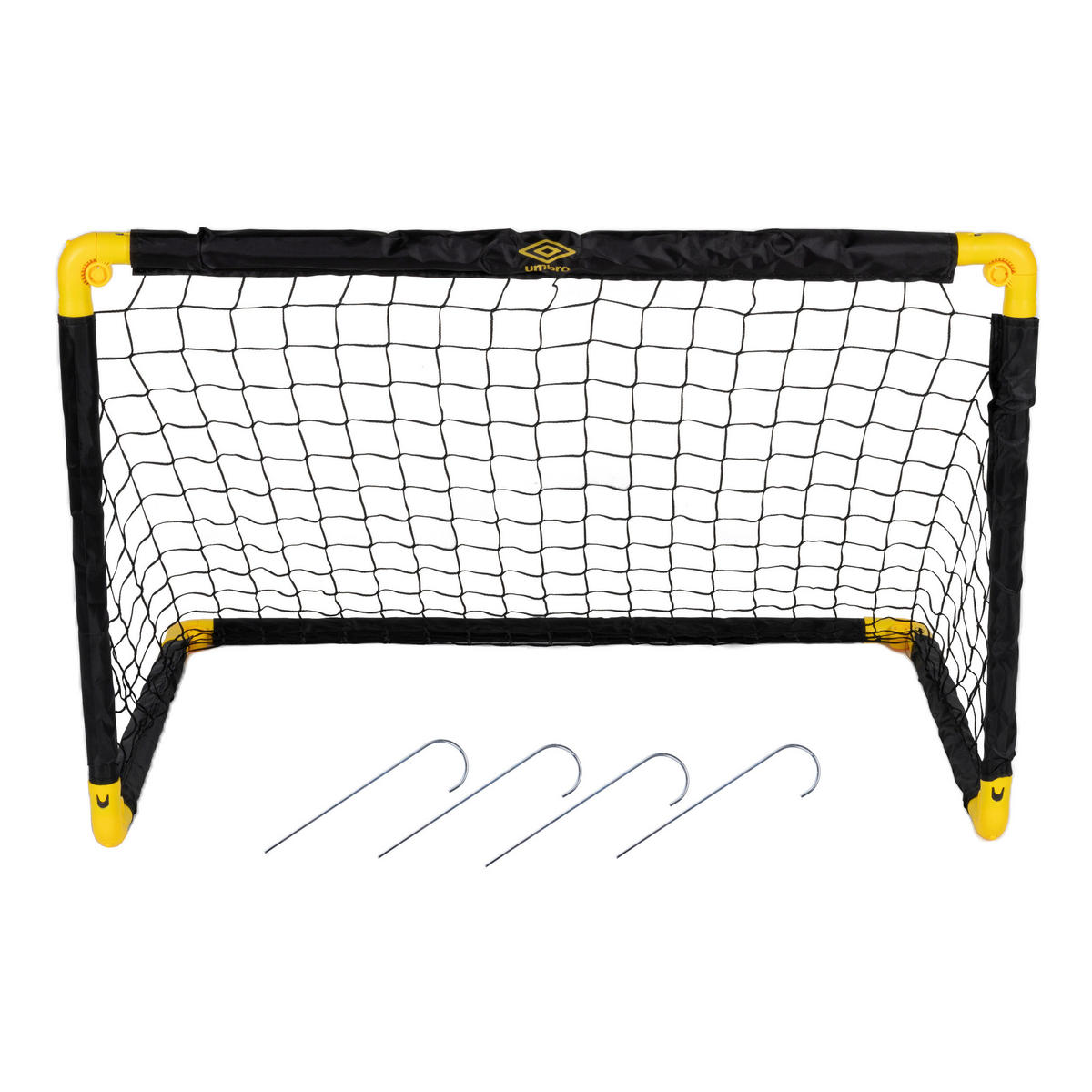 umbro Fußballtor schwarz B/H/L: ca. 60,5x61x90 cm Fußballtor - gelb/schwarz (90,00/60,50/61,00cm) - umbro