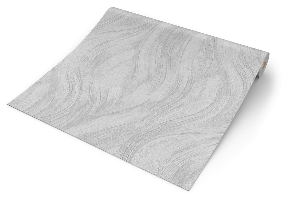 Erismann Vliestapete Wellen grau silber B/L: ca. 53x1005 cm Vliestapete_10456-31 VW7 unten - silber/grau (53,00/1005,00cm) - Erismann