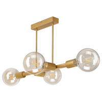 Lamkur Deckenleuchte gold Stahl B/H/L: ca. 53x32x53 cm E27 4 Brennstellen ASTRID - gold (53,00/53,00/32,00cm) - Lamkur