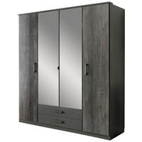 Kleiderschrank Duisburg Graphit B/H/T: ca. 180x199x58 cm Duisburg - Graphit (180,00/199,00/58,00cm)