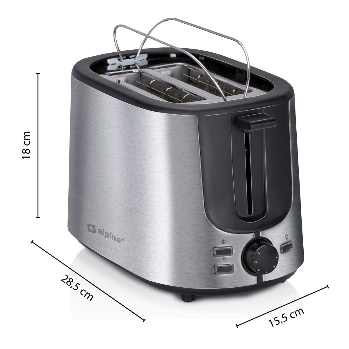 Alpina Toastautomat silber Edelstahl Toastautomat - silber - alpina