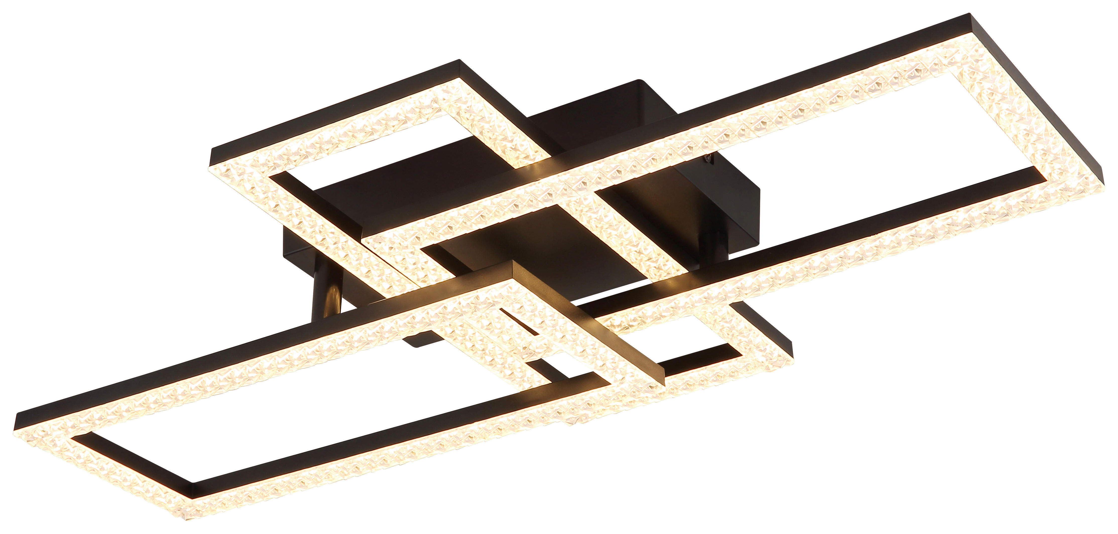 GLOBO LED-Deckenleuchte transparent schwarz Kunststoff B/H/T: ca. 34x9,3x61,4 cm SAPENA - schwarz/transparent (34,00/9,30/61,40cm) - GLOBO