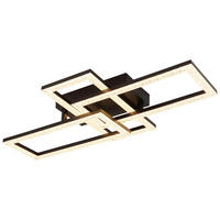 GLOBO LED-Deckenleuchte transparent schwarz Kunststoff B/H/T: ca. 34x9,3x61,4 cm SAPENA - schwarz/transparent (34,00/9,30/61,40cm) - GLOBO