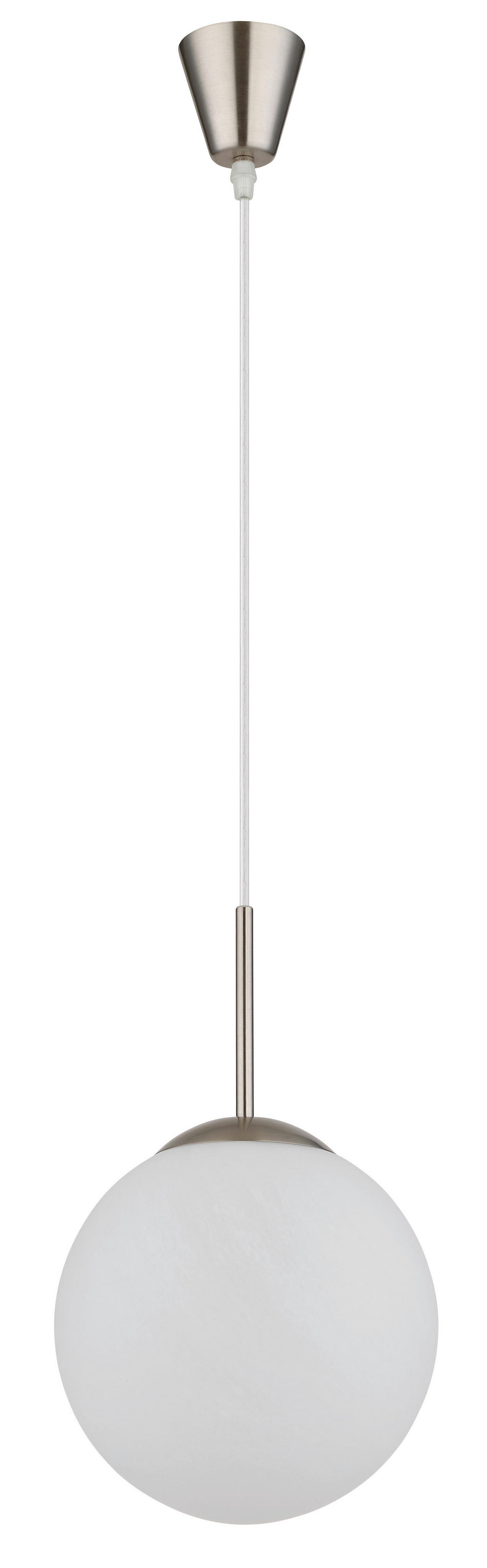 GLOBO Pendelleuchte KOP 30520101 nickel klar Opal Metall Glas H/D: ca. 120x25 cm E27 1 Brennstellen KOP - klar/nickel (25,00/120,00cm) - GLOBO